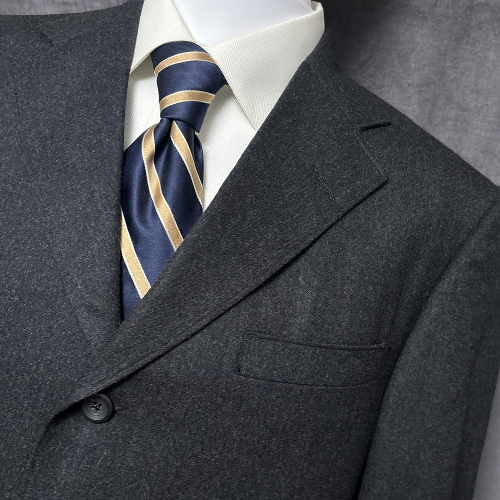 H Freeman Son Sport Coat 40R Gray Wool Blazer Jacket Classic USA Business 3BTn
